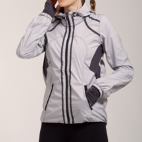 lululemon athletica Jackets & Blazers - RARE! Lululemon Downtime Jacket Gray Wee Stripe